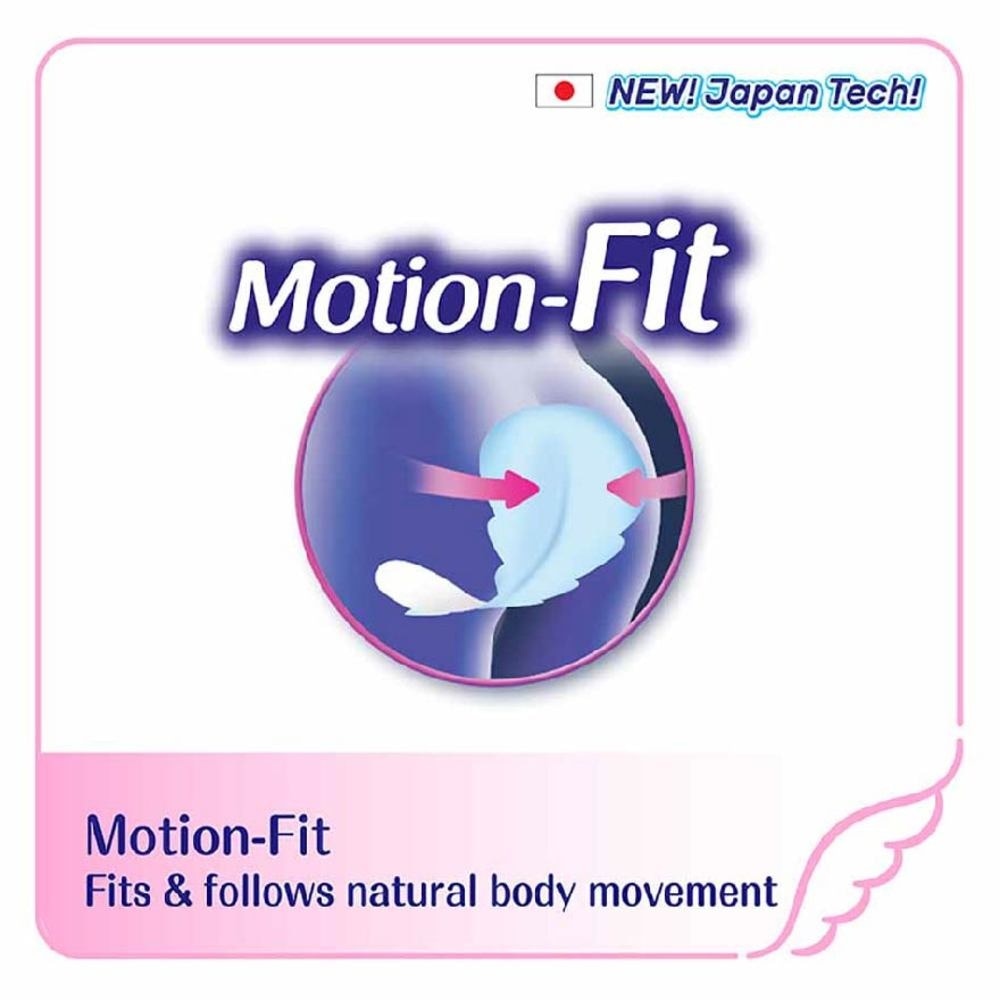 Comfort Nite Anti Bacterial Odor Care Motion Fit Anti-Back Leakage Sanitary Pad Night Wing 35.5cm  (For Heavy Flow) 14s