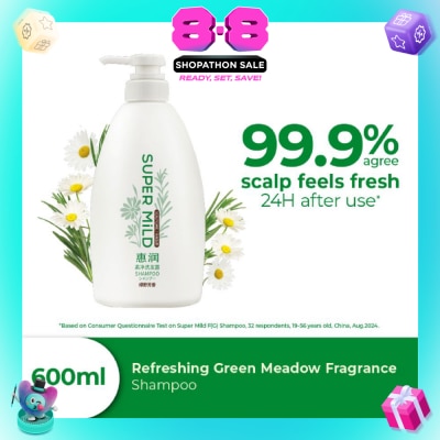 SUPER MILD - Refreshing Green Meadow Fragrance Shampoo 600ml