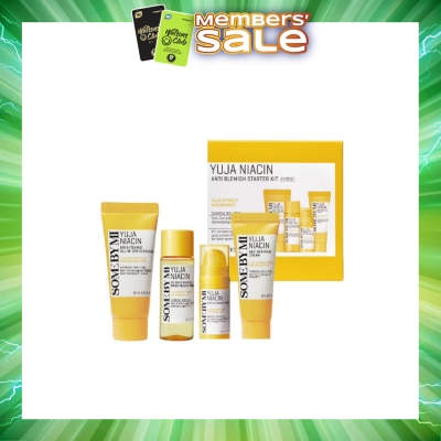 SOME BY MI - Limited Edition Yuja Niacin Anti Blemish Starter Kit consists Miracle Brightening Toner 30ml + Anti Blemish Serum 10ml + Anti Blemish Cream 20g + Brightening All in One Cleanser 30ml