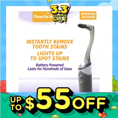 PEARLIE WHITE® Lighted Tooth Stain Eraser (Effectively Removes Tough Stains On The Surface Of Your Teeth) 1s