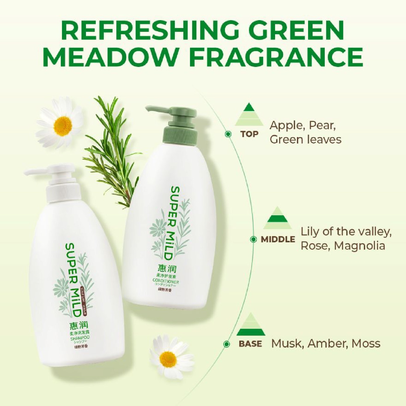 Refreshing Green Meadow Fragrance Conditioner 600ml