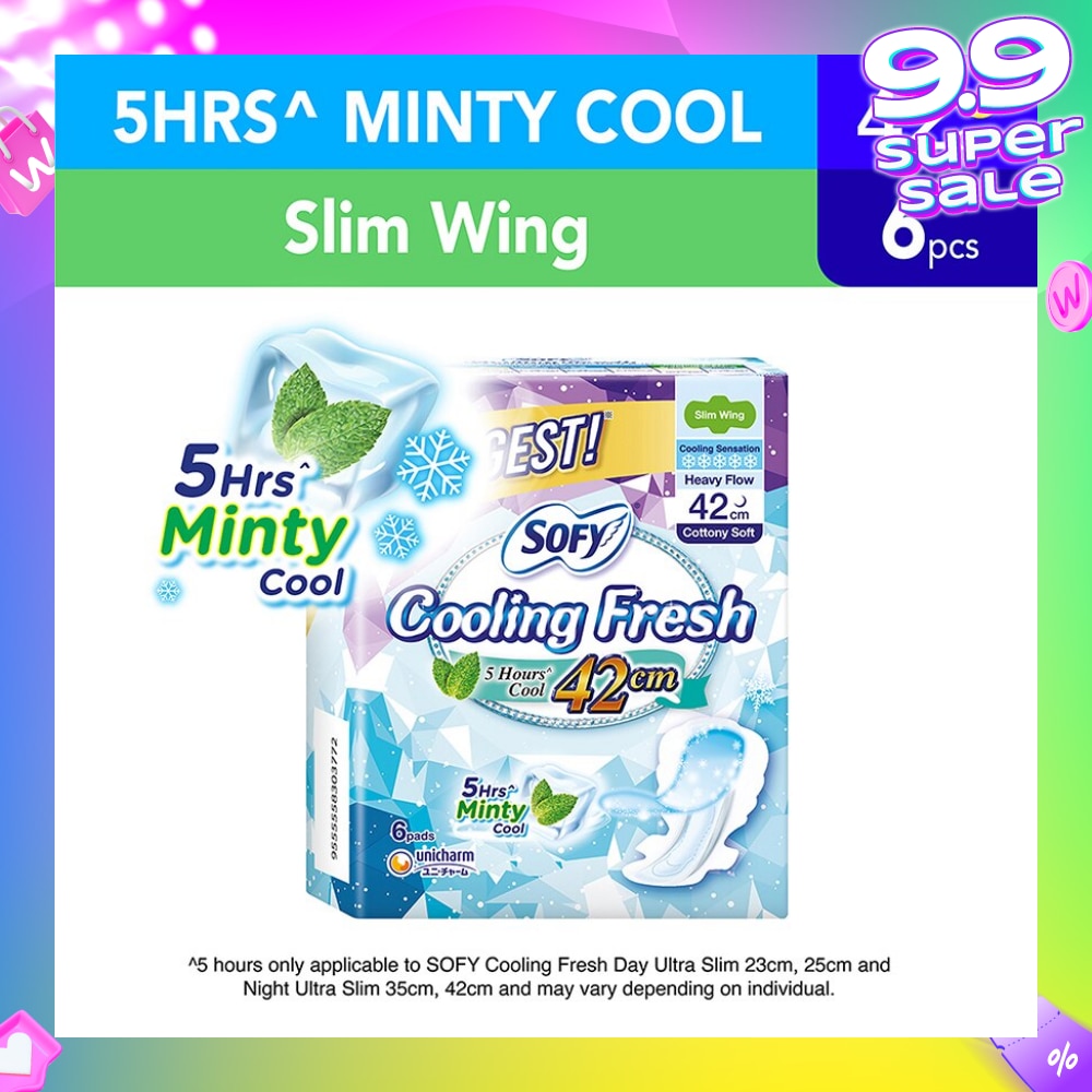 Sofy Cooling Fresh Night 42cm Slim Wing 9s