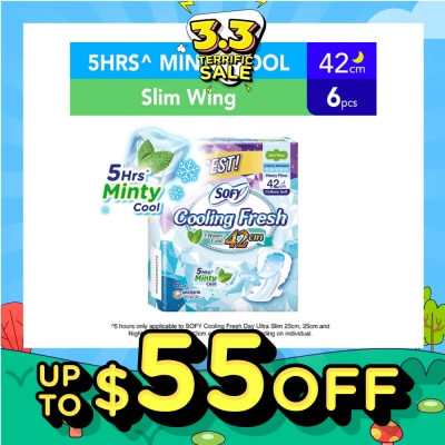 SOFY Sofy Cooling Fresh Night 42cm Slim Wing 9s