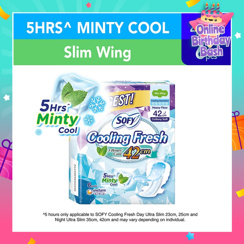 Sofy Cooling Fresh Night 42cm Slim Wing 9s