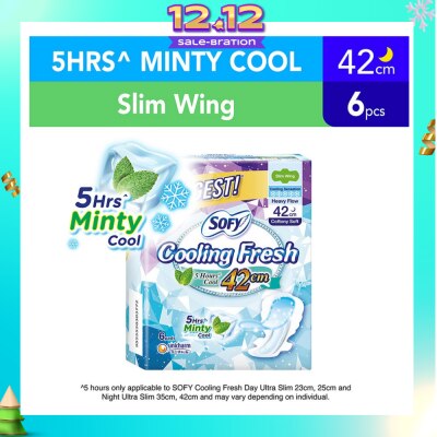 SOFY Sofy Cooling Fresh Night 42cm Slim Wing 9s