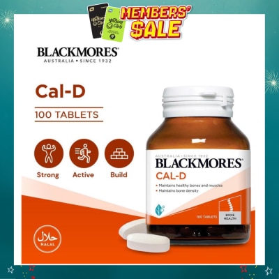 BLACKMORES - Cal-D Calcium 600mg + Vitamin D3 500 IU Tablets 100s