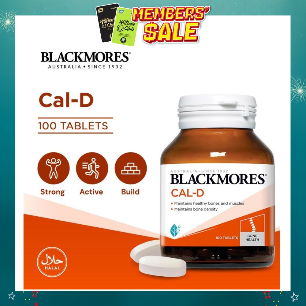 Cal-D Calcium 600mg + Vitamin D3 500 IU Tablets 100s<BR>