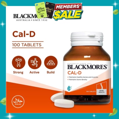BLACKMORES Cal D Calcium 600mg + Vitamin D3 500 IU Tablets 100s image