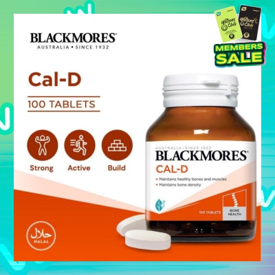 BLACKMORES Cal-D Calcium 600mg + Vitamin D3 500 IU Tablets 100s
