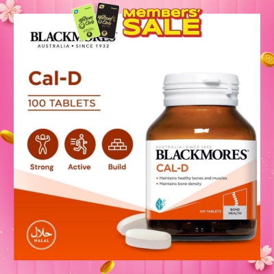BLACKMORES Cal-D Calcium 600mg + Vitamin D3 500 IU Tablets 100s