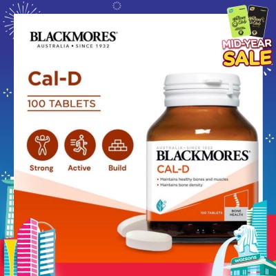 BLACKMORES Cal-D Calcium 600mg + Vitamin D3 500 IU Tablets 100s