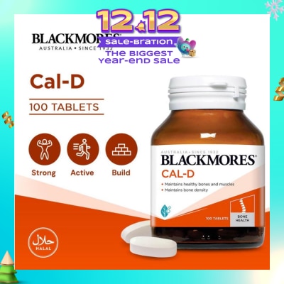 BLACKMORES Cal-D Calcium 600mg + Vitamin D3 500 IU Tablets 100s