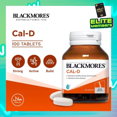 BLACKMORES Cal-D Calcium 600mg + Vitamin D3 500 IU Tablets 100s