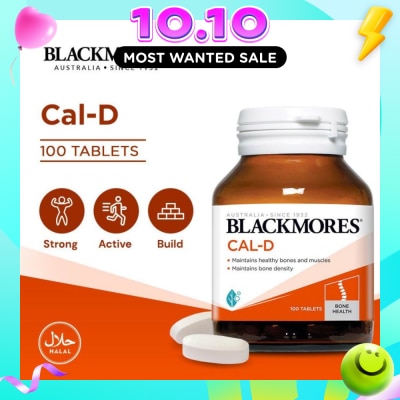BLACKMORES Cal D Calcium 600mg + Vitamin D3 500 IU Tablets 100s image