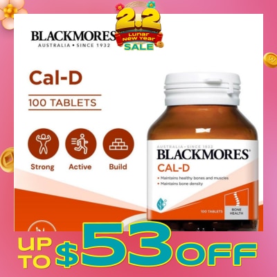 BLACKMORES Cal-D Calcium 600mg + Vitamin D3 500 IU Tablets 100s