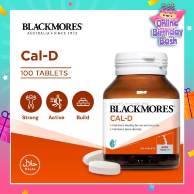 BLACKMORES Cal-D Calcium 600mg + Vitamin D3 500 IU Tablets 100s