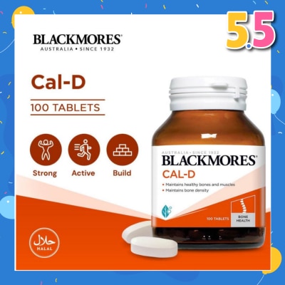 BLACKMORES Cal-D Calcium 600mg + Vitamin D3 500 IU Tablets 100s