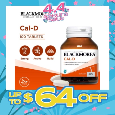 BLACKMORES - Cal-D Calcium 600mg + Vitamin D3 500 IU Tablets 100s