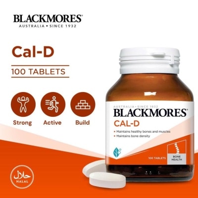 BLACKMORES Blackmores Cal-D Calcium 600mg + Vitamin D3 500 IU Tablets 100s