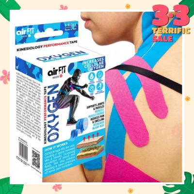 AIRFIT MEDI Oxygen Kinesiology Performance Tape 5cm x 5m Roll (Camo Blue) 1s