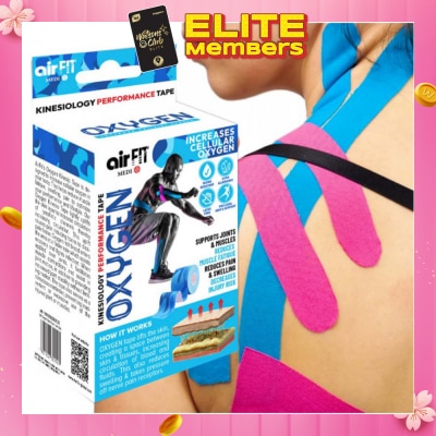 AIRFIT MEDI Oxygen Kinesiology Performance Tape 5cm x 5m Roll (Camo Blue) 1s