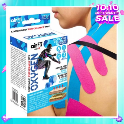 AIRFIT MEDI Oxygen Kinesiology Performance Tape 5cm x 5m Roll (Camo Blue) 1s