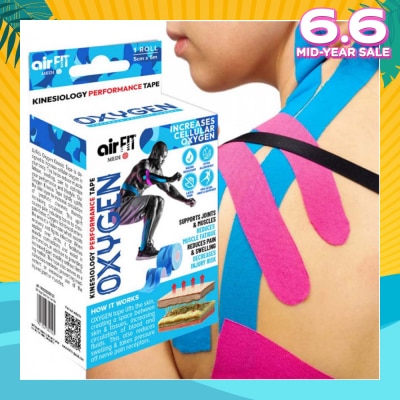 AIRFIT MEDI Oxygen Kinesiology Performance Tape 5cm x 5m Roll (Camo Blue) 1s