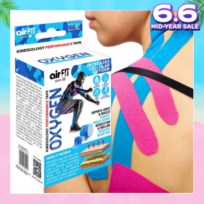 AIRFIT MEDI Oxygen Kinesiology Performance Tape 5cm x 5m Roll (Camo Blue) 1s