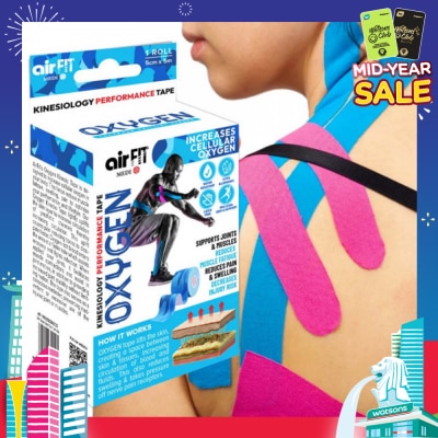 AIRFIT MEDI Oxygen Kinesiology Performance Tape 5cm x 5m Roll (Camo Blue) 1s