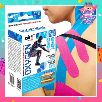 AIRFIT MEDI Oxygen Kinesiology Performance Tape 5cm x 5m Roll (Camo Blue) 1s
