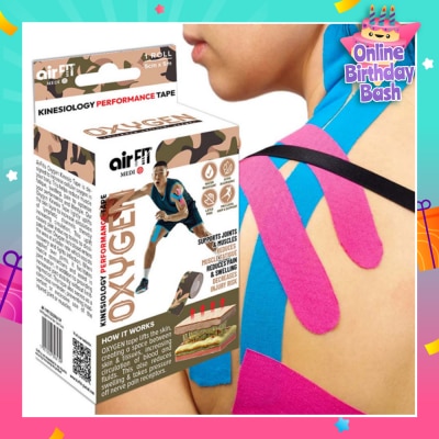 AIRFIT MEDI Oxygen Kinesiology Performance Tape 5cm x 5m Roll (Camo Classic) 1s