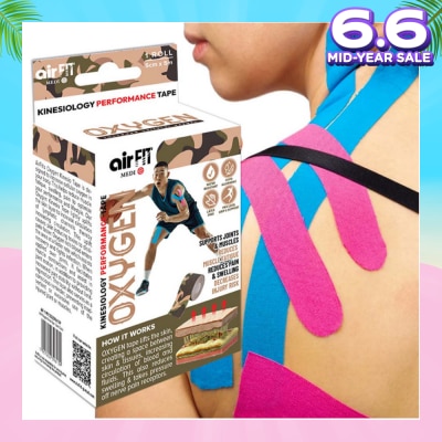 AIRFIT MEDI Oxygen Kinesiology Performance Tape 5cm x 5m Roll (Camo Classic) 1s