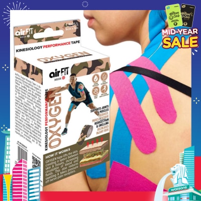 AIRFIT MEDI Oxygen Kinesiology Performance Tape 5cm x 5m Roll (Camo Classic) 1s