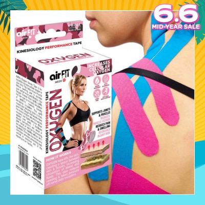 AIRFIT MEDI Oxygen Kinesiology Performance Tape 5cm x 5m Roll (Camo Pink) 1s