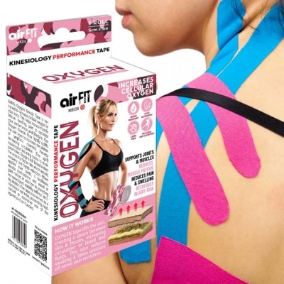 AIRFIT MEDI Oxygen Kinesiology Performance Tape 5cm x 5m Roll (Camo Pink) 1s