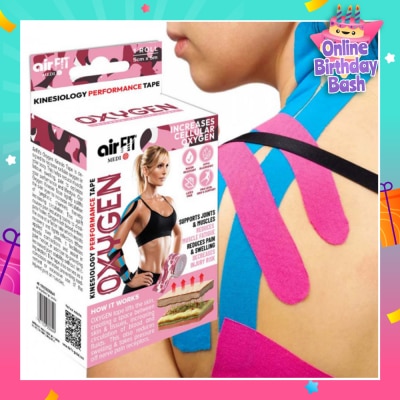 AIRFIT MEDI Oxygen Kinesiology Performance Tape 5cm x 5m Roll (Camo Pink) 1s
