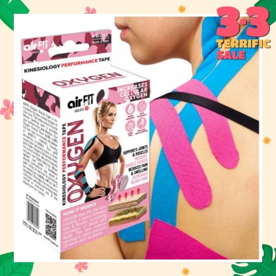 AIRFIT MEDI Oxygen Kinesiology Performance Tape 5cm x 5m Roll (Camo Pink) 1s