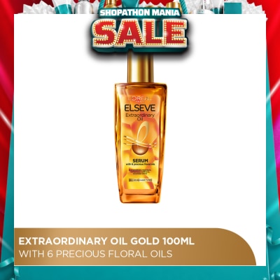 L'OREAL PARIS ELSEVE - Extraordinary Oil Hair Treatment Gold Hair Oil Rich  (For All Hair Types) 100ml