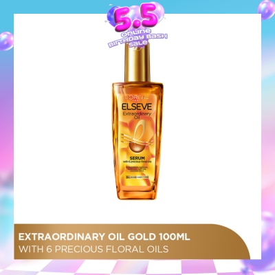 L'OREAL PARIS ELSEVE - Extraordinary Oil Hair Treatment Gold Hair Oil Rich  (For All Hair Types) 100ml
