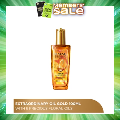 L'OREAL PARIS ELSEVE - Extraordinary Oil Hair Treatment Gold Hair Oil Rich  (For All Hair Types) 100ml