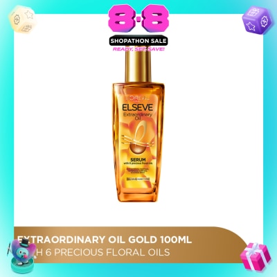 L'OREAL PARIS ELSEVE - Extraordinary Oil Hair Treatment Gold Hair Oil Rich  (For All Hair Types) 100ml