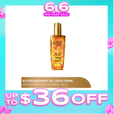 L'OREAL PARIS ELSEVE - Extraordinary Oil Hair Treatment Gold Hair Oil Rich  (For All Hair Types) 100ml