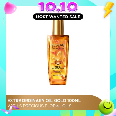 L'OREAL PARIS ELSEVE Extraordinary Oil Hair Treatment Gold Hair Oil Rich (For All Hair Types) 100ml image