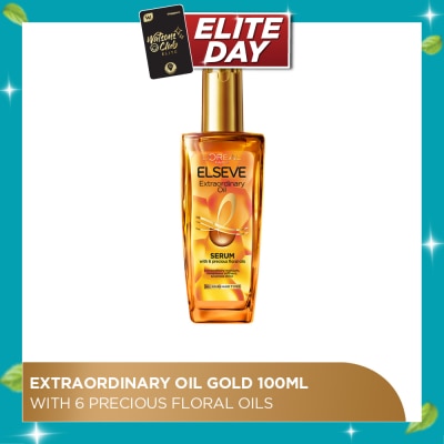 L'OREAL PARIS ELSEVE Extraordinary Oil Hair Treatment Gold Hair Oil Rich (For All Hair Types) 100ml image