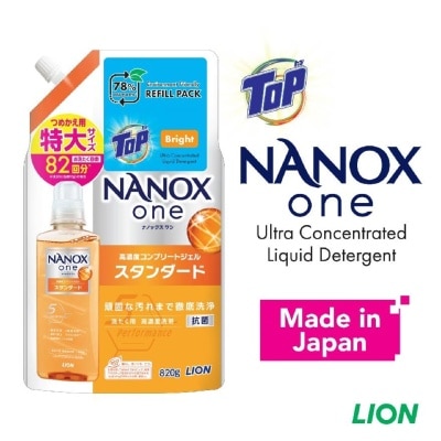 TOP NANOX One Ultra Concentrated Liquid Detergent Refill (Bright) 820g