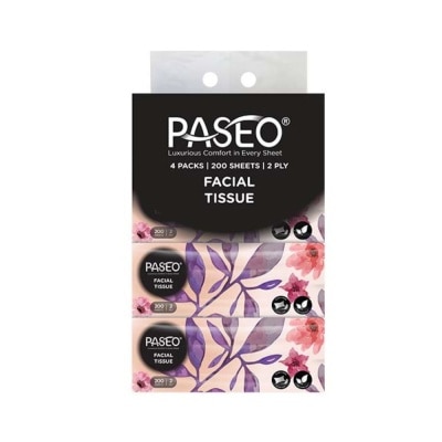 PASEO Soft Pack Tissue 2 Ply (Attractive Simplicity In Soft Pack Design) 220s X 4s