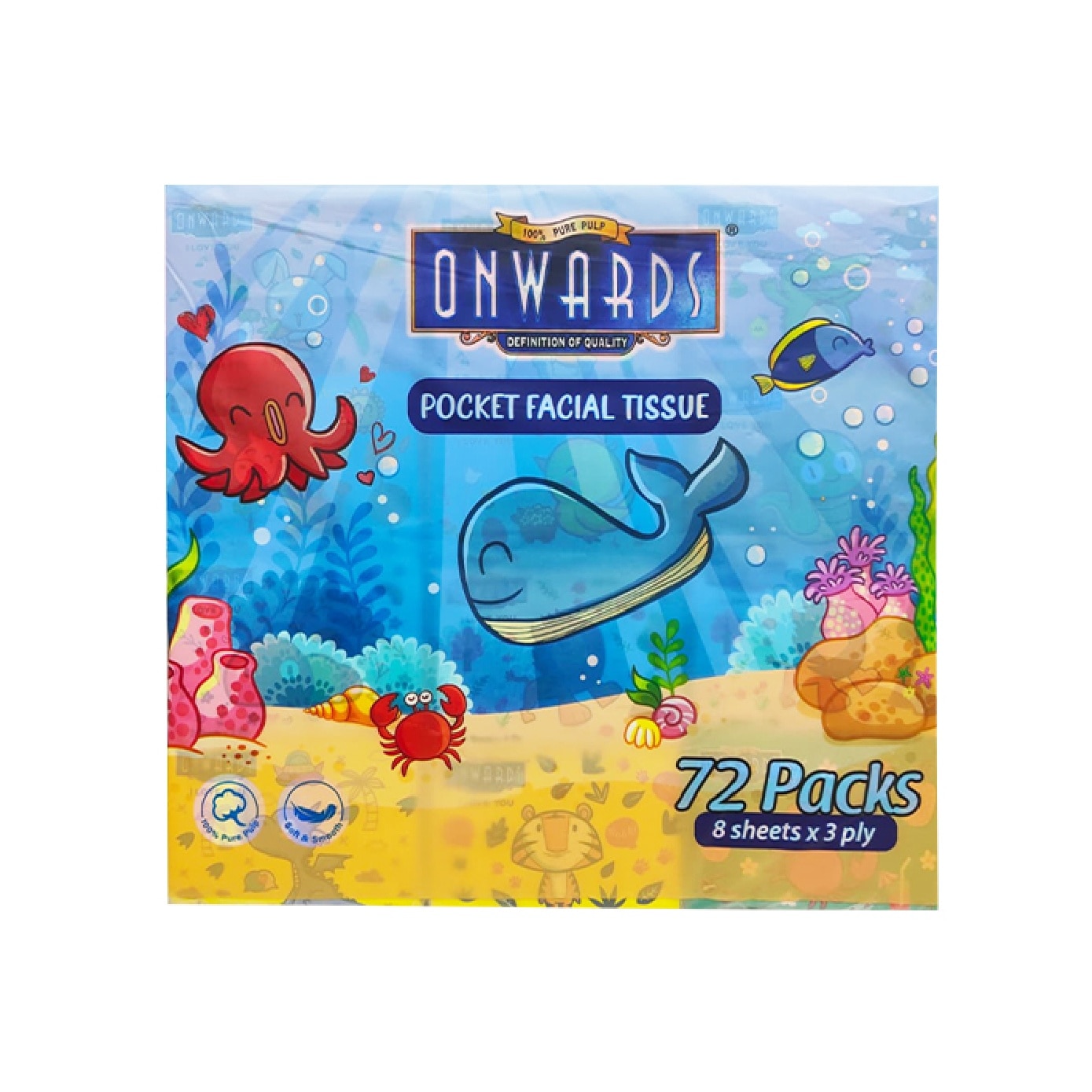 Pocket Tissue 3 Ply (Ultra Softness Feeling) 72s x 8s