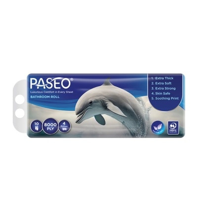 PASEO Bathroom Tissue 4 Ply (Luxuriously Soft And Generously Smooth To Skin) 200s X 10s