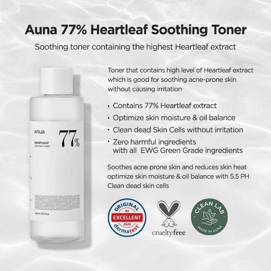 Heartleaf 77% Soothing Toner 500ml