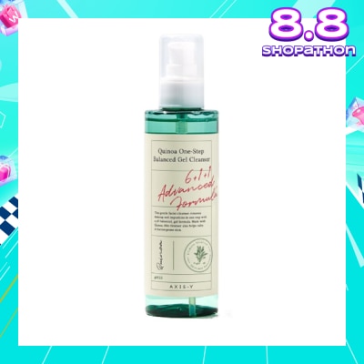 AXIS-Y Quinoa One Step Balanced Gel Cleanser (Clears Makeup And Pores In One Step While Delivering A Gentle And Hydrating Wash At Your Skin’s Natural Ph) 180ml